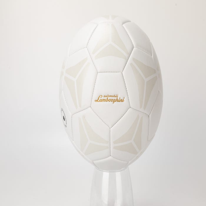 LAMBORGHINI NO.5 MACHINE SEWING PVC SOCCER BALL- WHITE