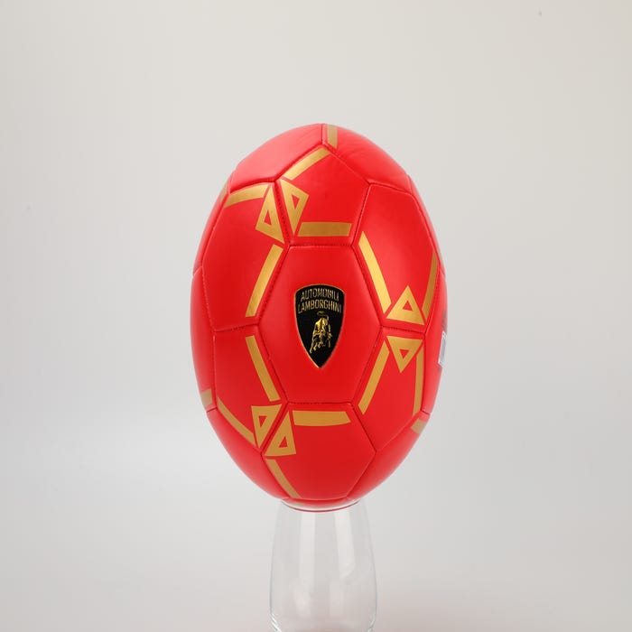 LAMBORGHINI NO.5 MACHINE SEWING PVC SOCCER BALL- RED