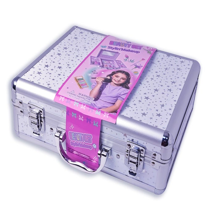 PECOWARE DELUXE KIDS MAKEUP, NAIL ART & BEAUTY SET IN VANITY CARRY CASE