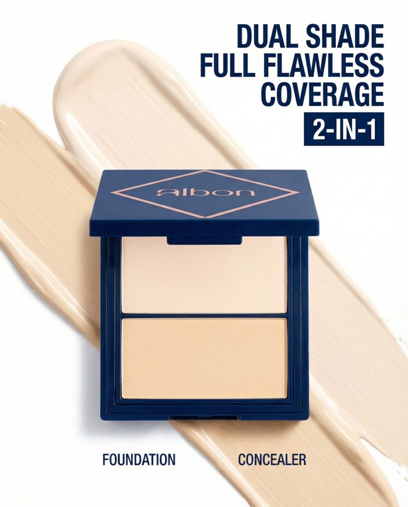 Flawless Fusion 2-In-1 Dual Shade Full Coverage Foundation(Warm And Cool Tone).
